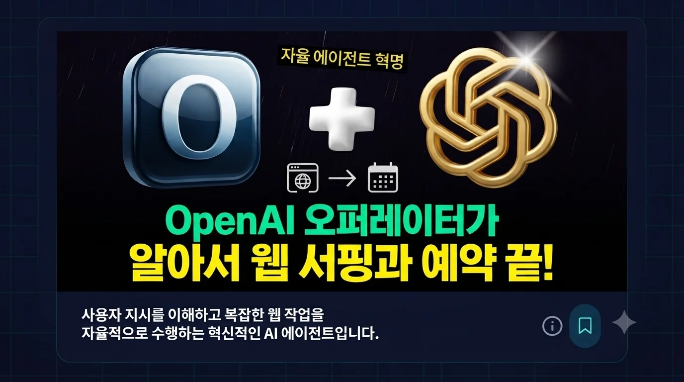 OpenAI Operator(오퍼레이터) 자율형 AI 에이전트로 웹 서핑 및 예약 자동화하기