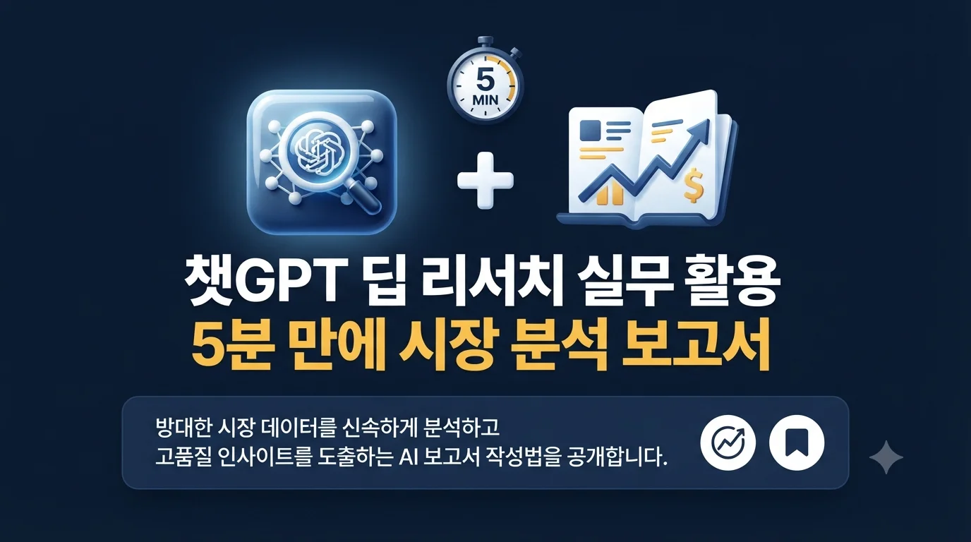 챗GPT 딥 리서치(Deep Research) 실무 활용법, 5분 만에 시장 분석 보고서 쓰기